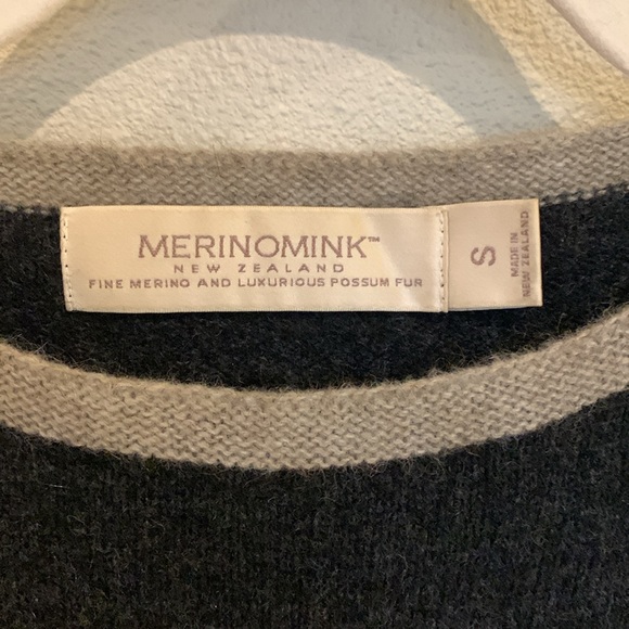 Merinomink Boxy Boat Neck Two Tone Sweater size Small - Picture 6 of 8
